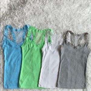 Abercrombie kids girls lacy tank lot